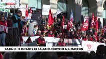 Deux enfants de salariés du groupe d'hypermarchés Casino écrivent une lettre au président Emmanuel Macron: 