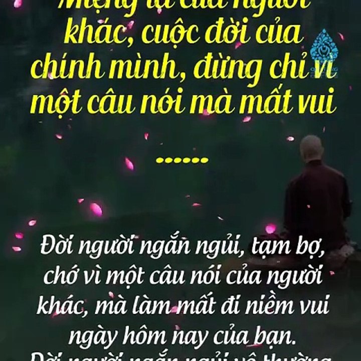 Miệng là của người khác, đời là của mình đừng vì vài câu người ta mà để đời mình bấp bênh