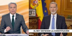 Vicente Vallés sopapea a Pedro Sánchez suscribiendo las dos ideas clave del discurso del Rey Felipe VI