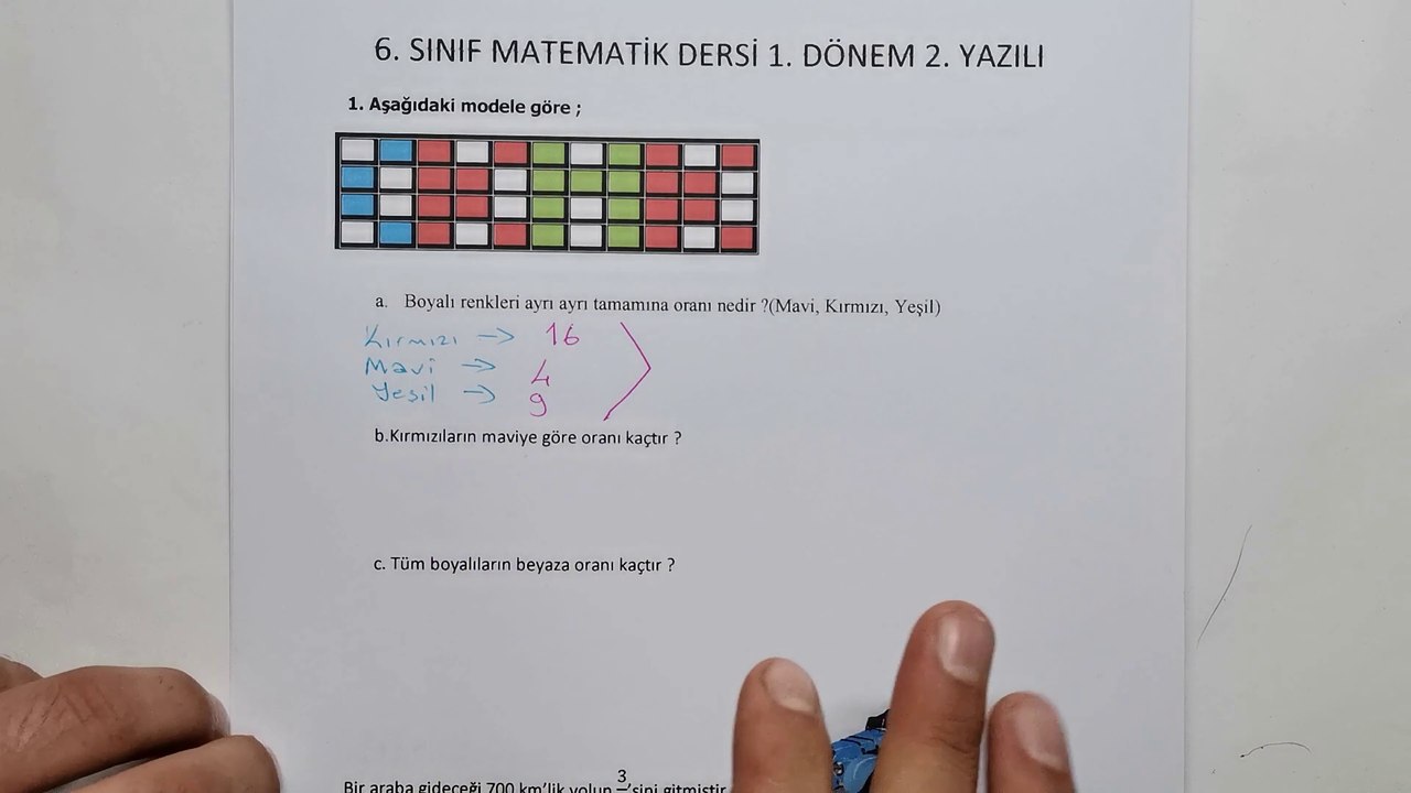 Ortak Sınav |6. Sınıf Matematik 1. Dönem 2. Yazılı  Açık Uçlu Sorular (%99 Çıkabilir  ) #2024