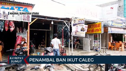 Penambal Ban di Kota Panyabungan Jadi Caleg DPRD Mandailing Natal