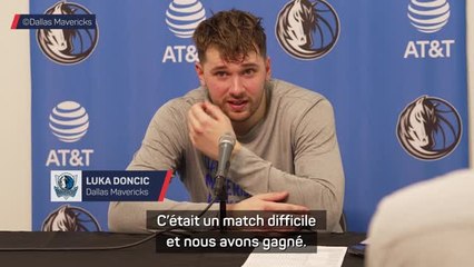 Mavericks - Doncic : "Les records ? Avec une victoire c'est encore plus amusant"