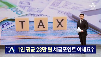 1인당 평균 23만 원…세금포인트로 13가지 혜택