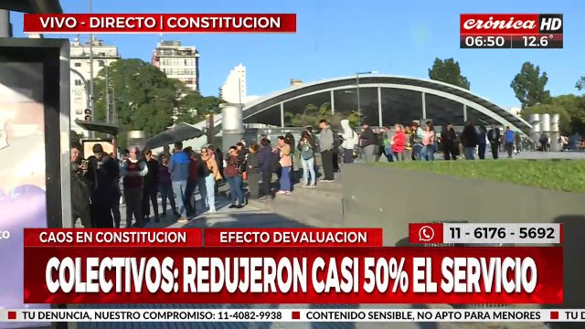 Colectivos reducen a un 50% la frecuencia en sus servicios