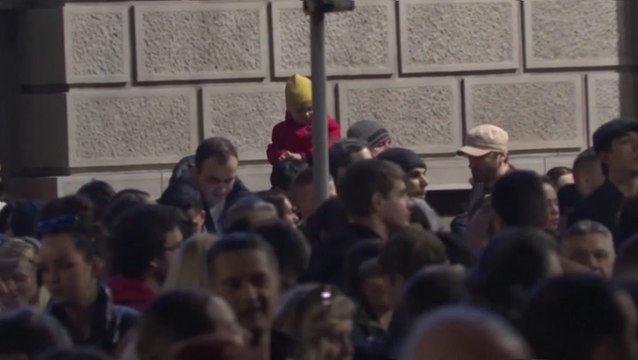 Serbian opposition supporters rally in Belgrade against election results