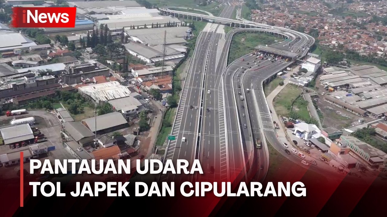 Pantauan Udara Libur Natal, Arus Balik Kendaraan di Tol Japek dan Cipularang Ramai Lancar