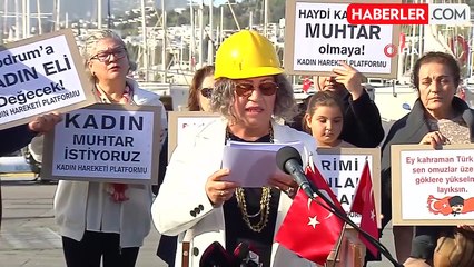 Bodrum Belediye Başkan Aday Adayı Mine Gültekin, konuşurken kürsüyü kırdı