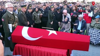 Şehit Serinkan son yolculuğuna uğurlandı, eşi ile kardeşi askeri üniforma giydi