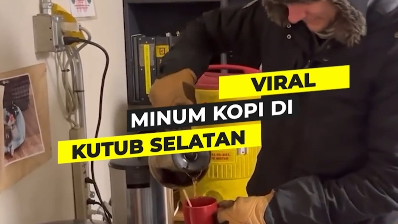 Minum kopi di kutub selatan