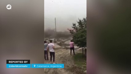 Impressive and huge flash flood in Catamarca, Argentina