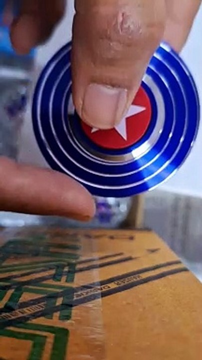 NON-Stop or never stop Captain America Shield Metal premium Spinner Hand Spinner Stress Relief Toys for Kids and Adults