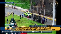 Accidente en Chorrillos: empresa de caudales se vuelca en la Costa Verde