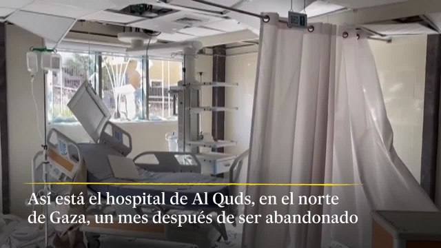 Así está el hospital de Al Quds, en el norte de Gaza, un mes después de ser abandonado