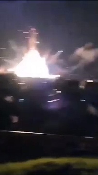 BREAKING: Video of Ukrainian missile strike on Russian Ropuha-class landing ship in Crimea.