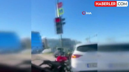 Bursa'da trafikte tartıştığı motosiklet sürücüsünü kaskla darbettiği öne sürülen kişi yakalandı