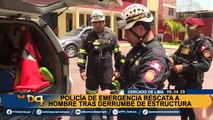Cercado de Lima: hombre se salva de morir tras colapso de estructura de casona antigua