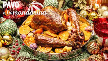 Pavo a la mandarina súper jugoso y dorado