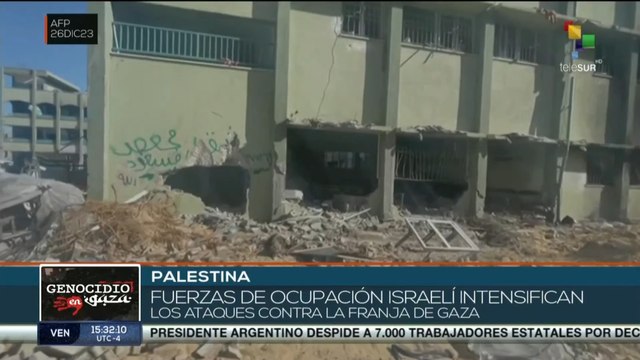 teleSUR Noticias 26-12 15:30: Israel intensifica bombardeos en Gaza