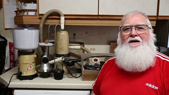 Couple still cleaning up with 98-year-old vacuum cleaner - which is also a food processor, meat mincer, coffee grinder, polisher, vegetable peeler and drill