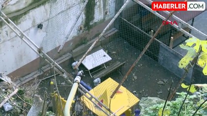 Eyüpsultan'da boşaltılan binanın depo bölümü çocuk parkına düştü