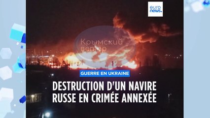 Un navire russe "endommagé" par des frappes ukrainiennes en Crimée annexée