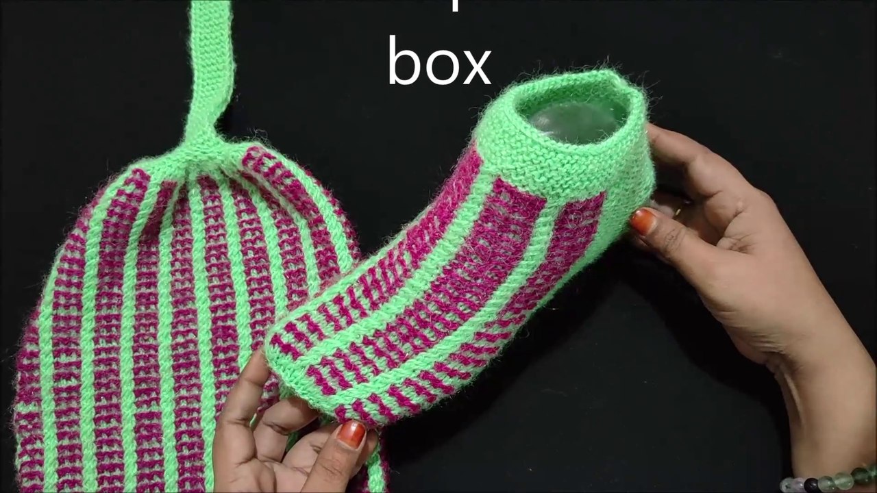 woolen socks for 5 - 6 No #simple moja kaise banaye #moja #socks #baby socks