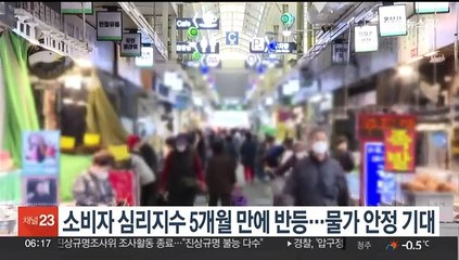 소비자 심리지수 5개월 만에 반등…물가 안정 기대