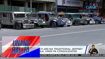 LTFRB: Mahigit 31,000 na traditional jeepney sa Metro Manila, hindi pa consolidated | UB