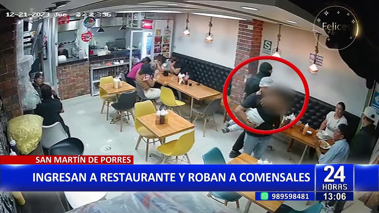 SMP: delincuentes armados asaltan restaurante y roban pertenencias a comensales