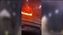 Video: así fue el momento exacto de la explosión del camión de carga en la vía al Llano