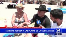 Familias acuden a playas de la Costa Verde para disfrutar del verano