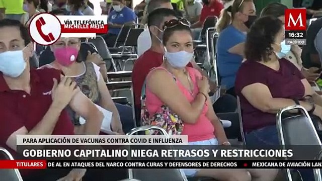 Gobierno capitalino niega retrasos para aplicación de vacunas contra la influenza y covid-19