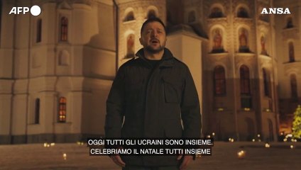 Natale, gli  auguri di Zelensky agli ucraini: "Tutti insieme e uniti"