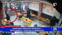 SMP: buscan a delincuentes que asaltaron al dueño y comensales de un restaurante