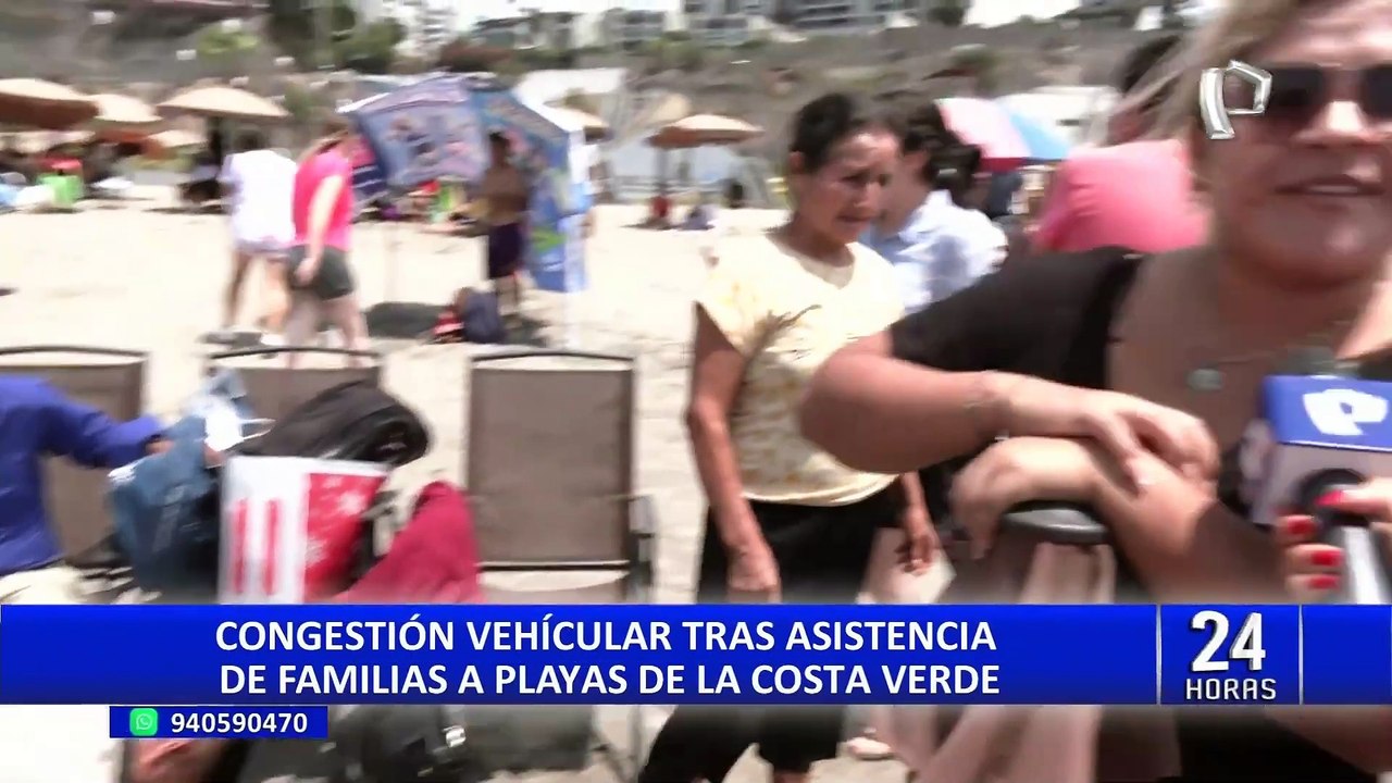 Costa Verde: se registra congestión vehicular por la gran cantidad de veraneantes en las playas