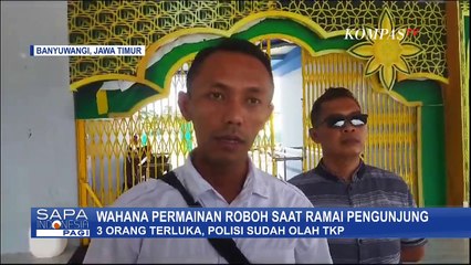 Wahana Permainan di Banyuwangi Night Amazing Ambruk! Tiga Orang Terluka