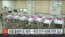 10월 출생아 또 최저…국내 인구 4년째 자연 감소