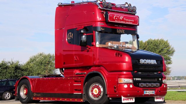 CM TRANSPORTS _ Scania Torpedo T580 V8 Open Pipe sounds