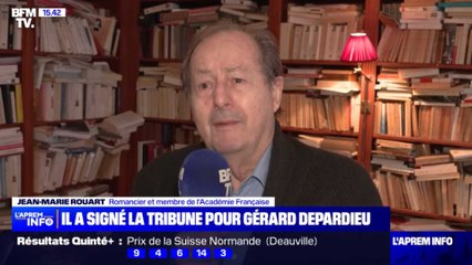 Jean-Marie Rouart, membre de l'Académie française, s'explique sur son soutien à Gérard Depardieu