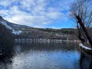 Karagöl Tabiat Parkı beyaz örtüyle kaplandı