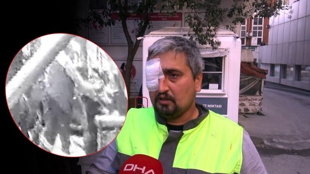 Temizlik işçisine tekme tokat saldırdı