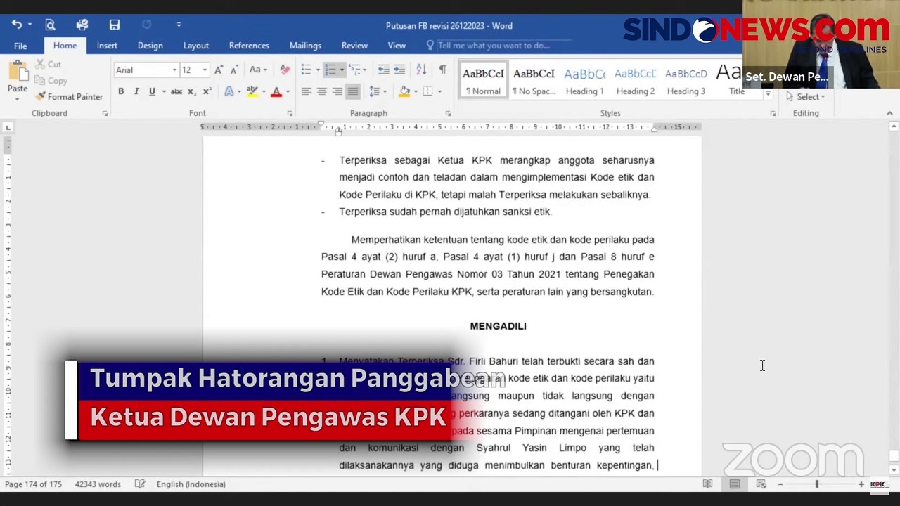 Lakukan Pelanggaran Berat, Dewas KPK Rekomendasikan Firli Bahuri Mengundurkan Diri