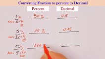 Converting Fractions to Percentage and Decimals #maths #mathematics #algebra