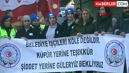 Avcılar Belediyesi İşçisine Yumruklu Saldırı Protesto Edildi