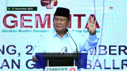 [FULL] Pidato Prabowo Terima Deklarasi Dukungan GEMPITA, Sebut Musim Politisi Obral Janji?