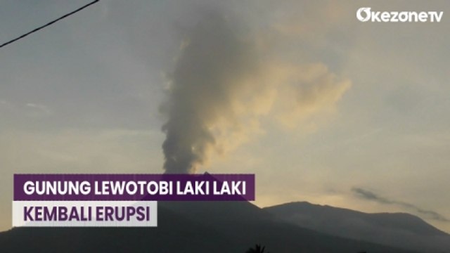 Gunung Lewotobi Laki Laki di Flores Timur Kembali Erupsi dan Semburkan Abu Vulkanik