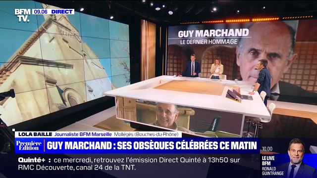 Obsèques de Guy Marchand à à l'église de Mollégès, dans les Bouches-du-Rhône.