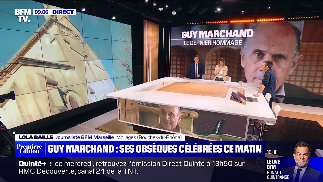 Obsèques de Guy Marchand à à l'église de Mollégès, dans les Bouches-du-Rhône.