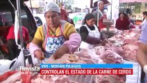 Realizan control de la venta de carne de cerdo en mercados de Cochabamba a días de la celebración de Año Nuevo