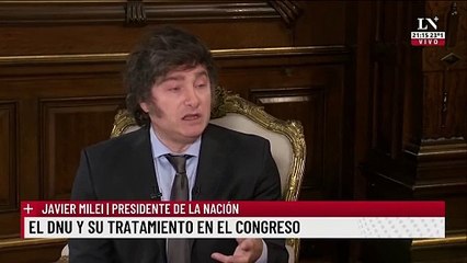 Javier Milei acusó a Senadores y Diputados de "buscar coimas" para no aprobar el DNU